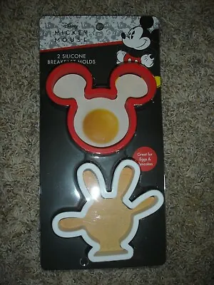 Disney Mickey Mouse Set 2 Silicone Breakfast Molds Eggs Pancakes Glove Hand • $10