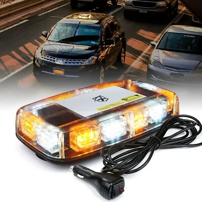 Xprite 72 LED Strobe Beacon Light Rooftop Emergency Warning Hazard White Amber M • $29.99