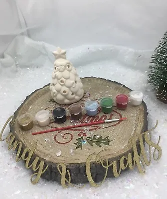 Paint Your Own Ceramic Christmas Tree T-Light Pot Xmas Eve Box Stocking Filler • £6.50