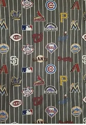 Pottery Barn Teen MLB Major League Baseball Team Logos Full Flat Sheet Retired • $33.40