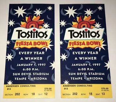 $34.99 • Buy 1/1/97 Fiesta Bowl NCAA Football Ticket Stub Penn State Texas January 1 1997