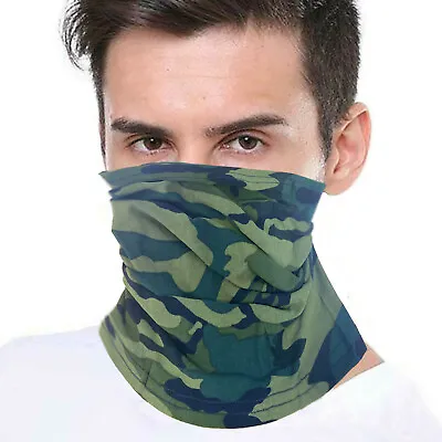 New Mens Womens Camouflage Motorbike Neck Lightweight Face Covering Mask Snood  • £1.99