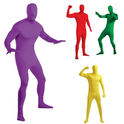 Adult Men Women Cosplay Costume Full Body Suit Invisible Halloween Christmasღ • £13.67