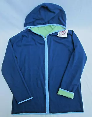 ❤ HANNA ANDERSSON Reversible Sweater Jacket 140 NEW $63.50 Hoodie 10 12 • $39.99