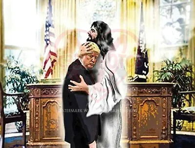 $9.95 • Buy President Donald Trump & Jesus Praying Maga 8.5x11 Photo Poster Picture Reprint