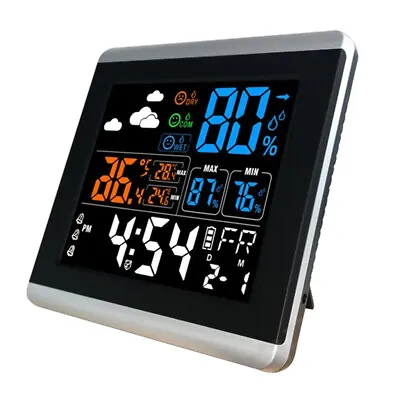 Large Screen LCD Digital Table Alarm Clock Wall Clock With Temperature Calendar • £20.33