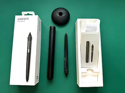 Wacom KP504E Pro Pen 2 With Sleeve Case+Nibs Color Rings And Base+Nibs In Box • $40