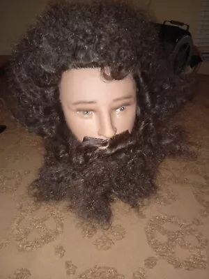 8 Afro Male Mannequin Head With Beard 100% Human Hair 4A Type For Braiding Ha... • $40.46