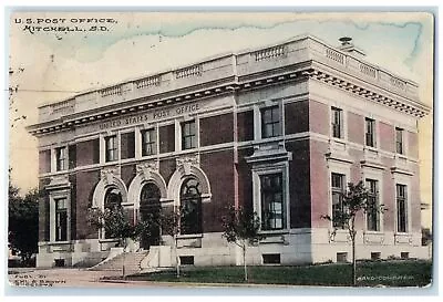 1910 US Post Office Exterior Roadside Mitchell South Dakota Posted Tree Postcard • $14.98