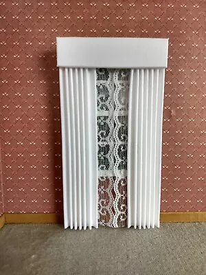 White Dollhouse Curtains 1:12 Scale • $12.49