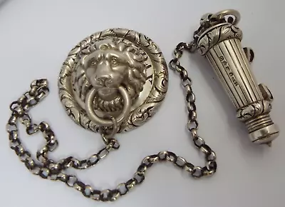 Fabulous English Antique Victorian 1855 Sterling Silver Military Whistle & Mount • $152.93