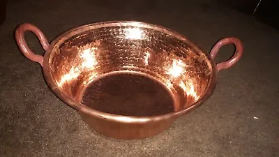 Mexican Pure Copper Pot For Carnitas Jam. Cazo. Very Thick And Heavy. (14x7 In) • $139.95