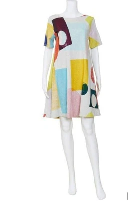 $35 • Buy Gorman - Ellie Marlin, One World - Supersoft Cotton Jersey T-Shirt Dress EUC Sz8