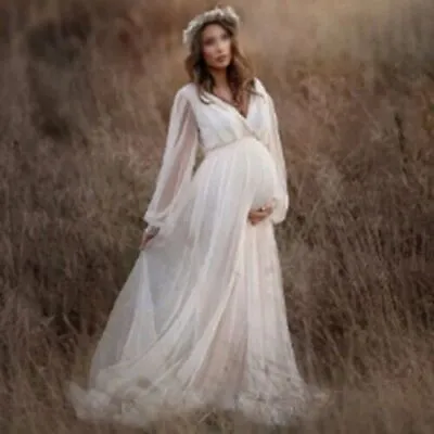 Tulle Maternity Dress  Session Long Pregnancy Shooting Dresses Wedding Pregnant  • $64.96