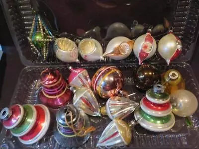Christmas Ornaments Vintage Assortment Glass Pearl Bells & More 18 MCM • $19.19