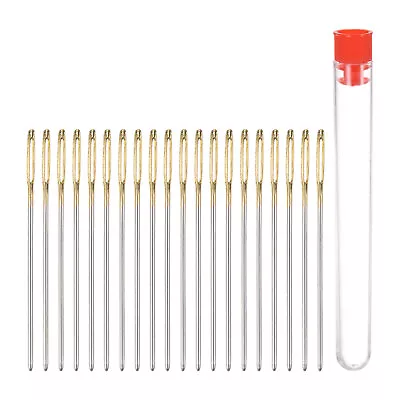 20pcs Large Eye Blunt Sewing Needles 1.25mm Dia Darning Needles 2Inch Golden • $7.08