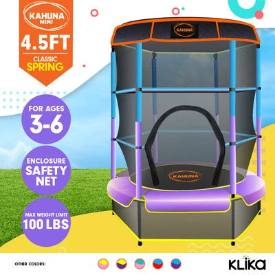 $299 • Buy Kahuna 4.5ft Trampoline Round Free Safety Net Spring Pad Cover Mat Outdoor BUPU