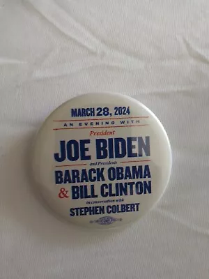 Joe Biden Bill Clinton Barack Obama Radio City Music Hall Official Button  • $15