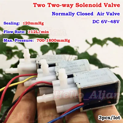 DC 12V 24V 2-Way Small Micro Solenoid Valve Normally Closed Mini Air Water Valve • $8.75