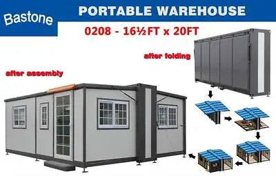 Bastone Expandable Prefab House Mobile Home Portable Container Office 16x20ft  • $26548