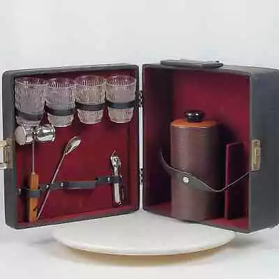 Vintage The Portable Pub By Londonaire Limited Whiskey Bar W/ Carrying Case • $44