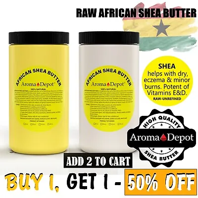 $16.95 • Buy Raw African Shea Butter 2 Lb. Unrefined 100% Pure Natural Organic Ghana JAR