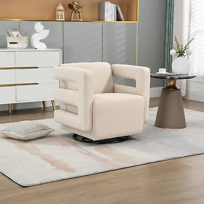 Swivel Accent Chair Single Armchair Rotating Nursery Armchair Fabric Living Room • $199.99