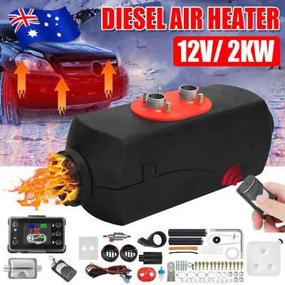 Air Diesel Heater 2KW Tank Remote Control Thermostat Caravan Truck RV Parking • $118.95