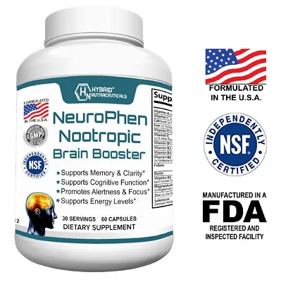 NeuroPhen Nootropics Brain Support Supplement + Phosphatidylserine Brain Boost • $19.95