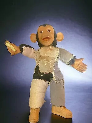 Vintage 1950s Monkey Plush Doll Creepy Old #4 Franken-monkey Weird Dolls Flaws • $50