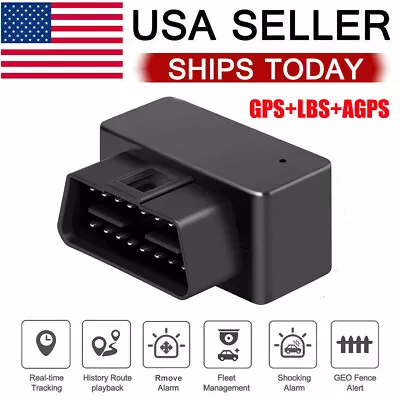 Mini OBD2 GPS Tracker Real Time Vehicle Tracking Device OBD II Car Truck Locator • $16.99