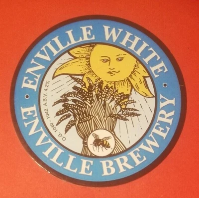 £1.50 • Buy Beer Pump Clip Badge Front ENVILLE Brewery ENVILLE WHITE Real Ale Bee Theme