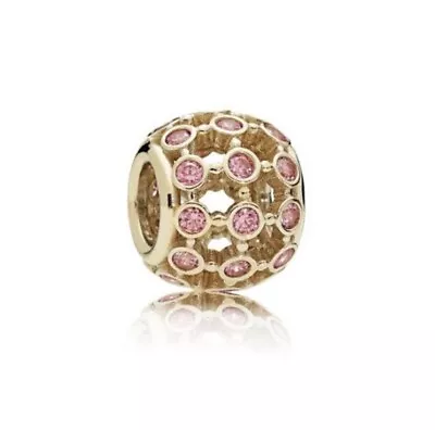 $250 • Buy Pandora Gold 14k In The Spotlight Pink Openwork Charm 14ct