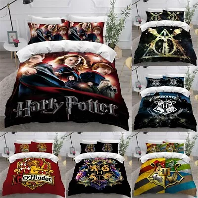 Harry Potter 3D Ultra Soft Quilt Doona Duvet Cover Set Single Double Queen King • $21.90