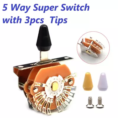 5Way Super Switch Pickup Selector Super 4Pole Double Wafer For Strat/Tele Guitar • $20.89