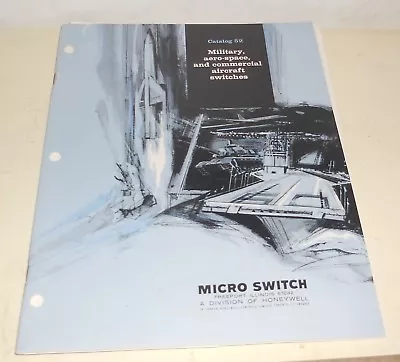 Vtg Micro Switch Catalog 52a Honeywell Military Aerospace Commercial Aircraft  • $15.99