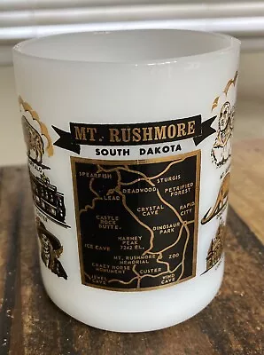 Vintage Federal Glass Mt. Rushmore South Dakota Mug Milk D Handle -Not Fire King • $24.97