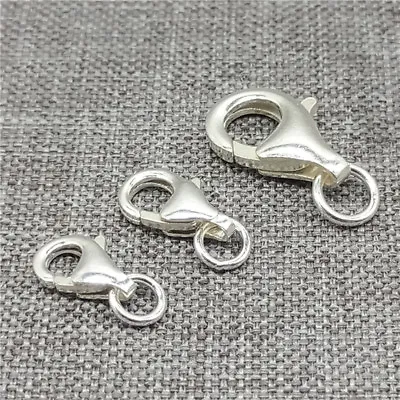 925 Sterling Silver Classic Lobster Claw Clasps For Bracelet Necklace 7mm - 16mm • $8.78