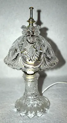 Vintage Clear Cut Crystal Boudoir Table Lamp 12  • $39.95
