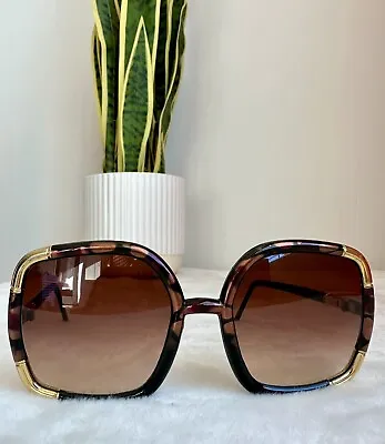 Vintage Ted Lapidus Sunglasses 1970’s PARIS FRANCE Gold Bamboo/ Black/ Brown • $289.95