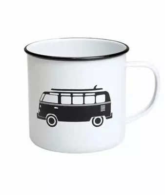 Retro Kitchen Enamel Metal Mug 500 Ml Kombi Van Life Camping Fishing Nomadic • $9.95