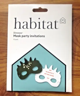 Birthday Dinosaur Habitat Mask Children  Party Invitations (10 Pack) Free UK P&P • $3.72