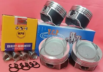 YCP 76mm 040 1.00 Vitara Pistons Low Compression + NPR Rings For Honda D16 Turbo • $149.95