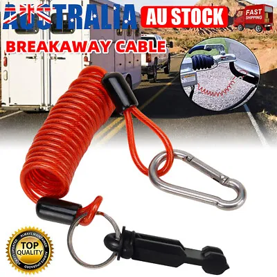 Coiled Pin Spring Straps For Breakaway Cable Brakes Trailer Truck Camper Caravan • $16.45