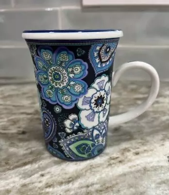 Vera Bradley Coffee/Tea Mug Blue Rhapsody With Lid • $14.99