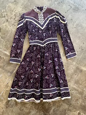 VTG 70s Gunne Sax Fancy Prairie Dress By Jessica McClintock • $225