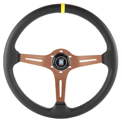 14.5inch/370mm NARDI Italy Leather Titanium Thickened Spoke Sport Steering Wheel • $107.80