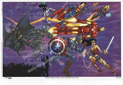 AVENGERS & JLA MARVEL DCU ART PRINT ~ ALEX SINCLAIR 11x17 LIMITED EDITION Xx/200 • $39.99