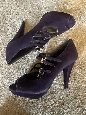 Womens Purple High Heel Shoes Size 6 Miss Selfridge FREE P&P (B) • £7.99