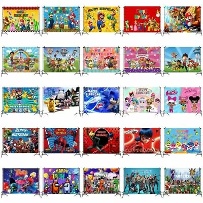 $12.52 • Buy Themed Birthday Themed Backdrop Wall Banners Birthday Party Photo Background